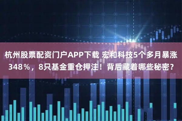 杭州股票配资门户APP下载 宏和科技5个多月暴涨348％，8只基金重仓押注！背后藏着哪些秘密？